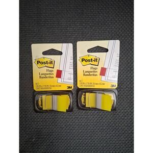 Post-it Sticky Flags: 1 in. x 1.7 in. (Yellow) 50-flags X 2 Total 100 Flags